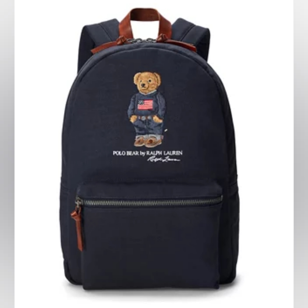 NWT Polo Ralph Lauren Men’s Polo Bear Canvas Backpack